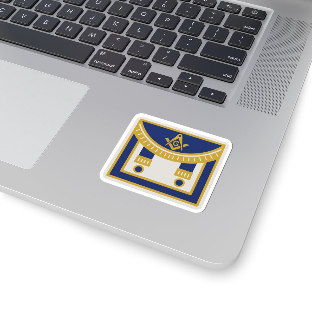 Master Mason Blue Lodge Sticker Decal - Kiss-Cut Blue Apron - Bricks Masons
