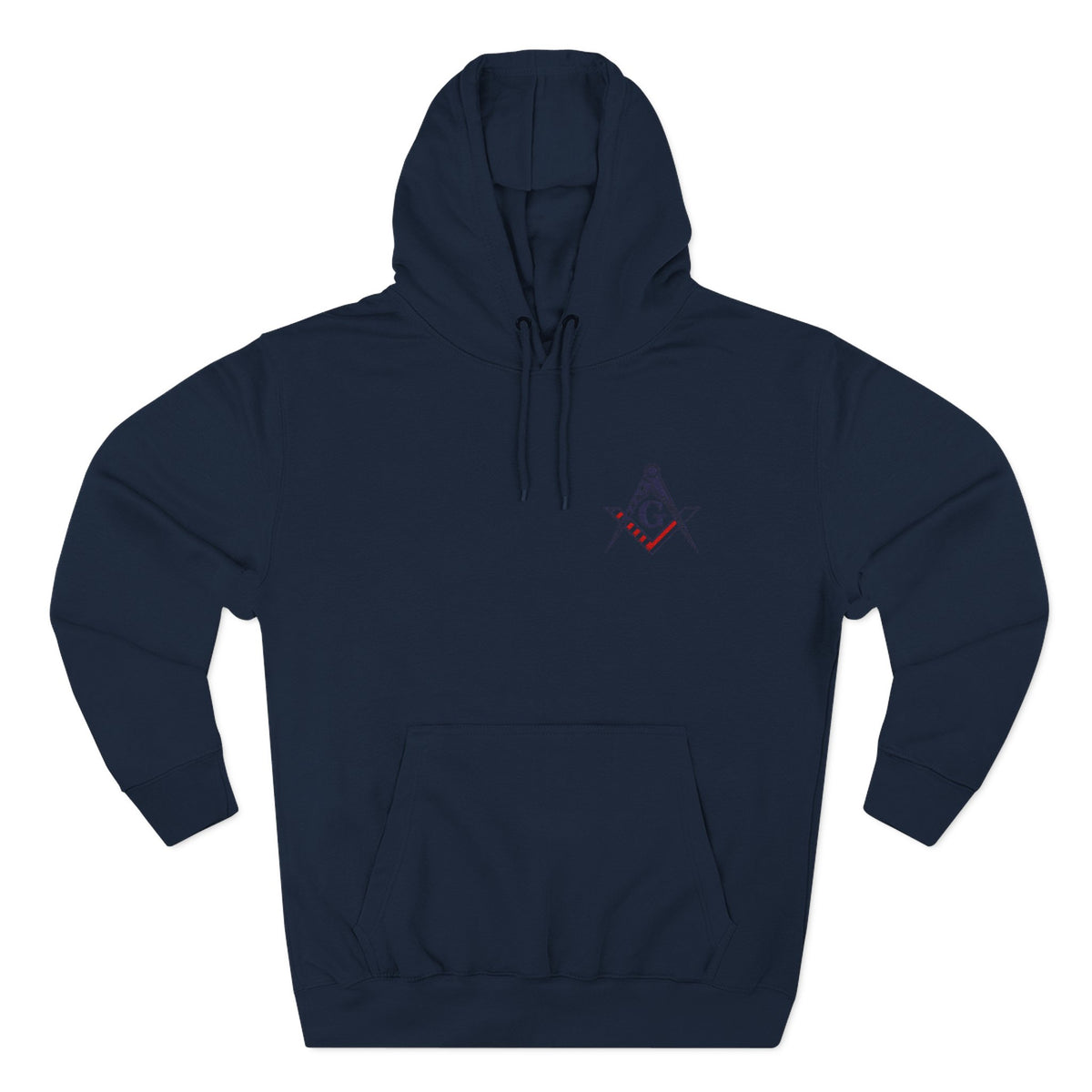 Master Mason Blue Lodge Hoodie - Front Stitch Design - Bricks Masons