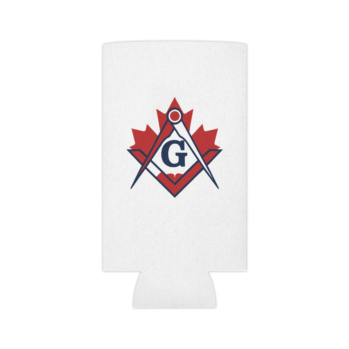 Master Mason Blue Lodge Canada Jurisdiction Can Cooler - Maple Leaf Canada Mason - Bricks Masons