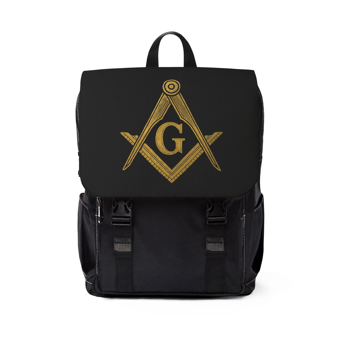 Master Mason Blue Lodge Backpack - Gold Square & Compass G - Bricks Masons