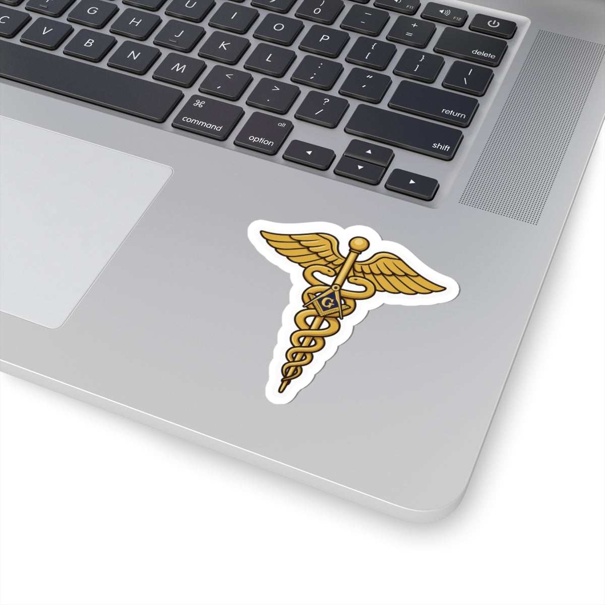 Master Mason Blue Lodge Sticker Decal - Kiss-Cut Gold Medical Doctor - Bricks Masons