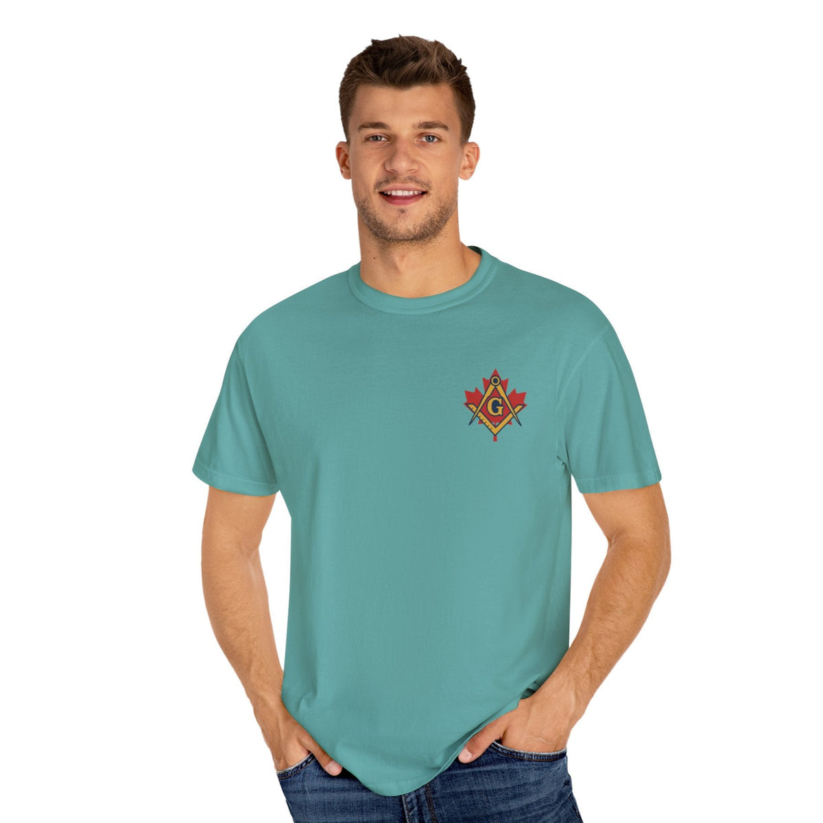 Master Mason Blue Lodge Canada Jurisdiction T-Shirt - Canada Mason Square & Compass G - Bricks Masons