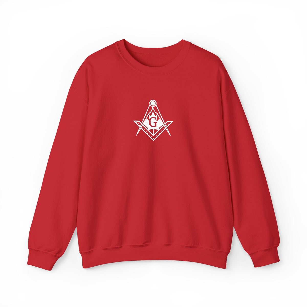 Master Mason Blue Lodge Canada Jurisdiction Sweatshirt - Crewneck Maple Leaf Emblem - Bricks Masons