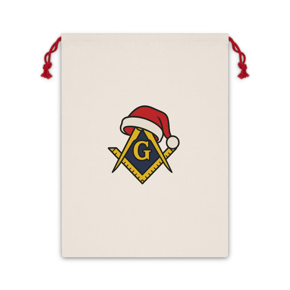 Master Mason Blue Lodge Gift Bag - S&C G Soft Polyester Drawstring Pouch - Bricks Masons