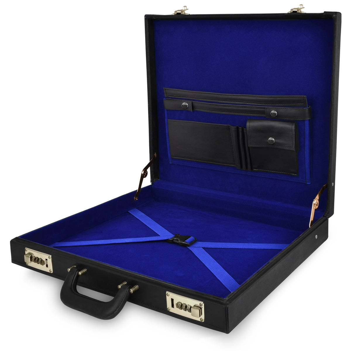 Master Mason Blue Lodge Apron Case - Blue & Gold Square & Compass G - Bricks Masons