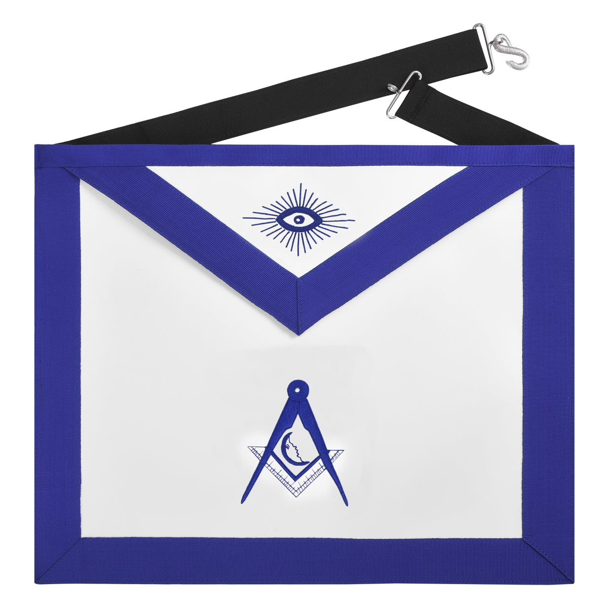 Junior Deacon Blue Lodge Officer Apron - Royal Blue Borders - Bricks Masons
