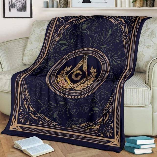 Master Mason Blue Lodge Blanket - 3D Printed Dark Blue - Bricks Masons
