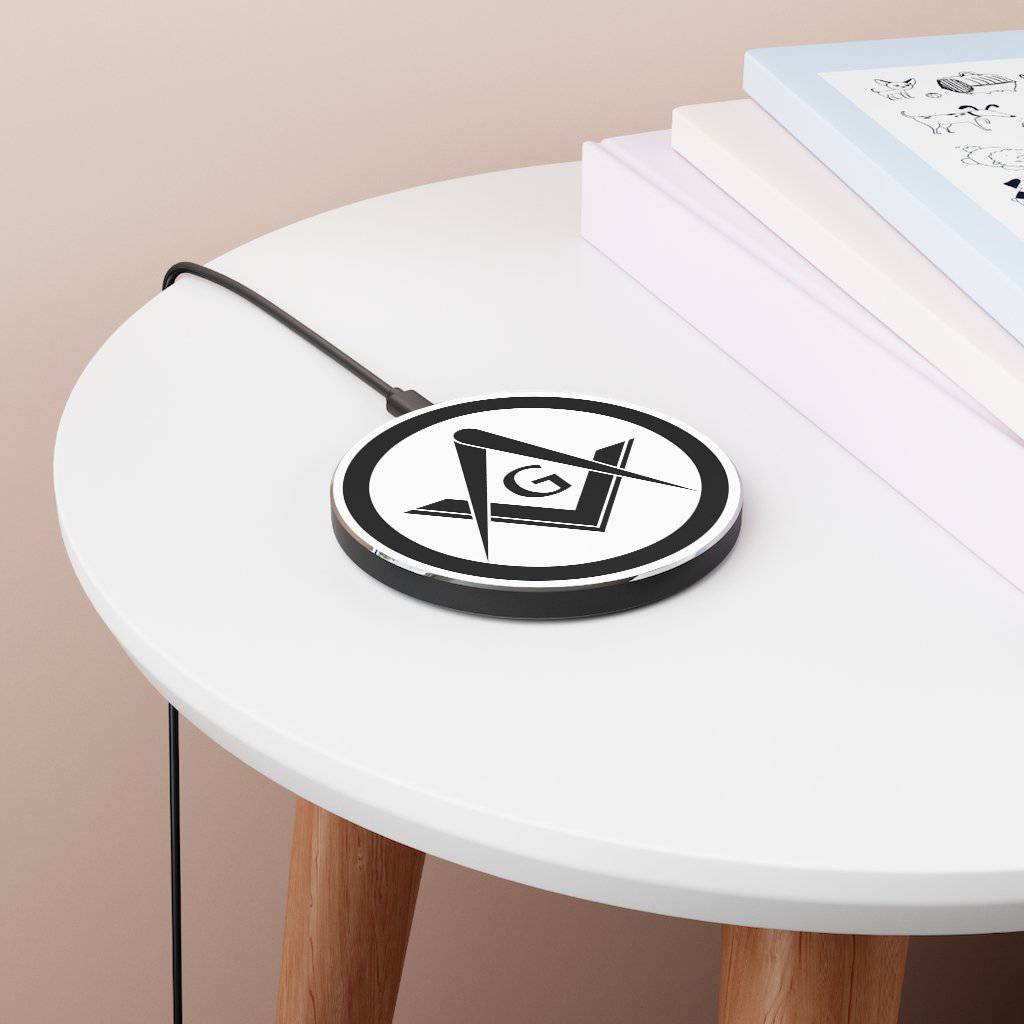 Master Mason Blue Lodge Wireless Charger - Square & Compass G - Bricks Masons
