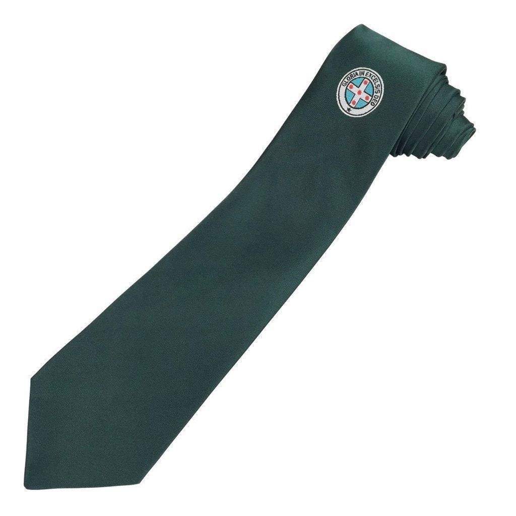The Royal Order of Scotland Necktie - Green Machine Embroidered Logo - Bricks Masons