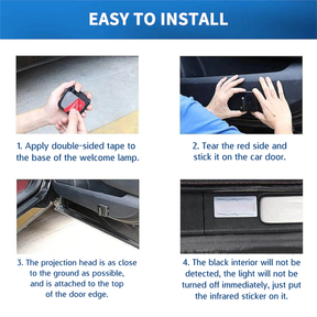 33rd Degree Scottish Rite Car Door Light Projector - Customizable Wireless LED Wings Down - Bricks Masons