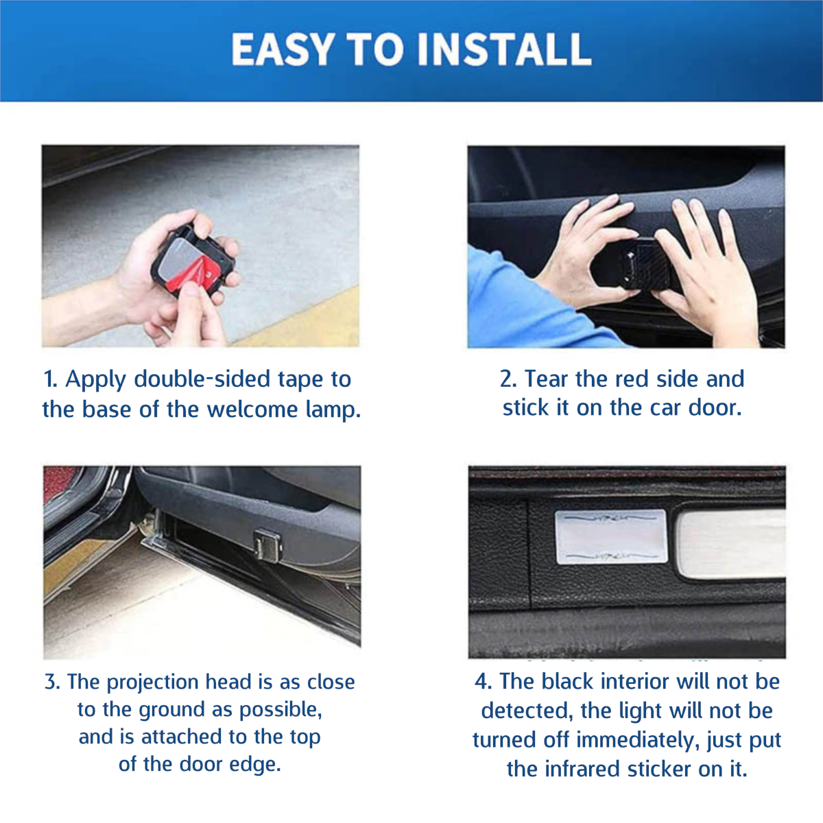 Knights Templar Car Door Light Projector - Customizable Wireless LED - Bricks Masons