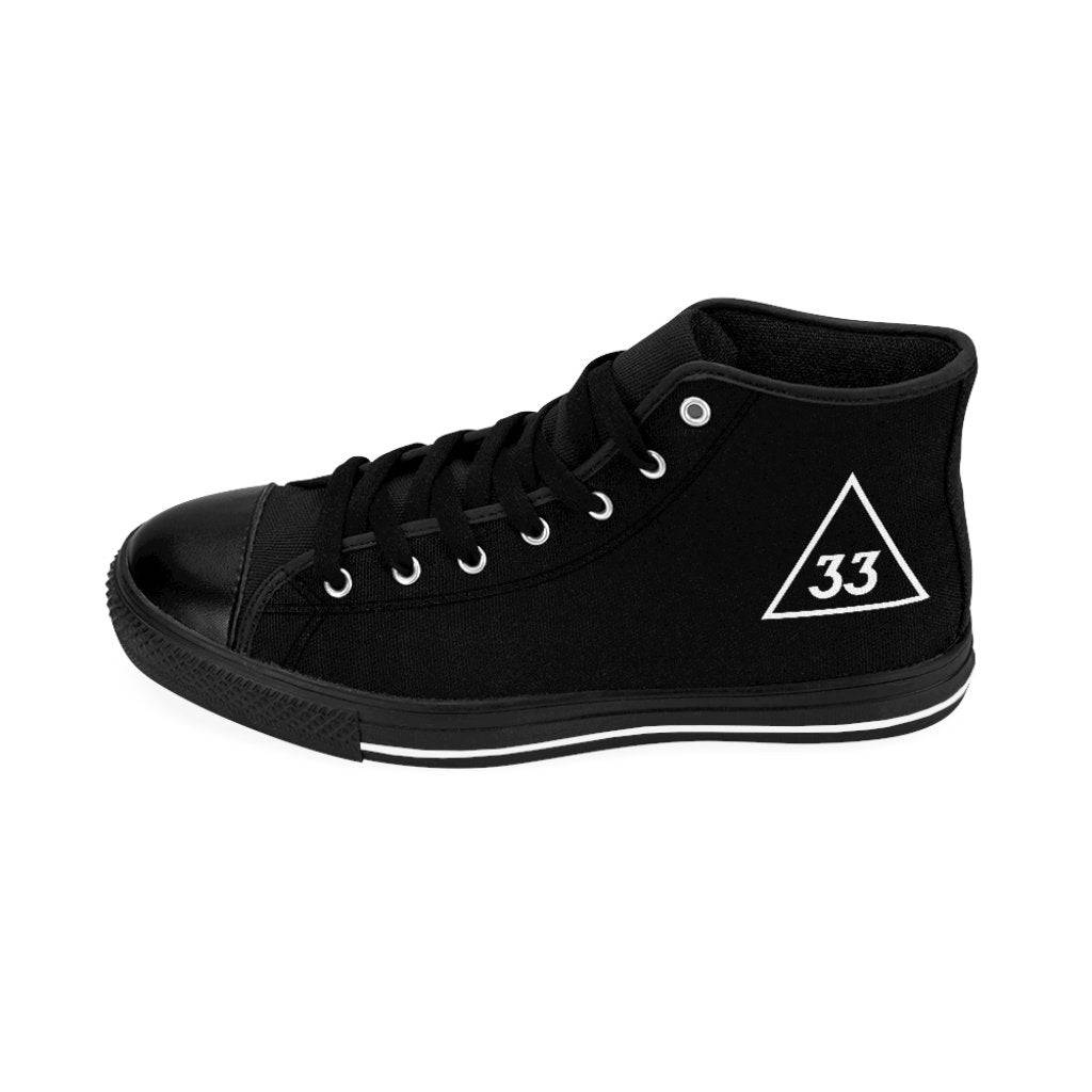 33rd Degree Scottish Rite Sneaker - High-top Black & White