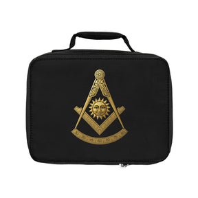 Past Master Blue Lodge Lunch Bag - Gold & Black Fully Insulated - Bricks Masons
