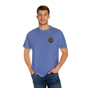 Master Mason Blue Lodge T-Shirt - Police Mason Garment-Dyed Tee - Bricks Masons