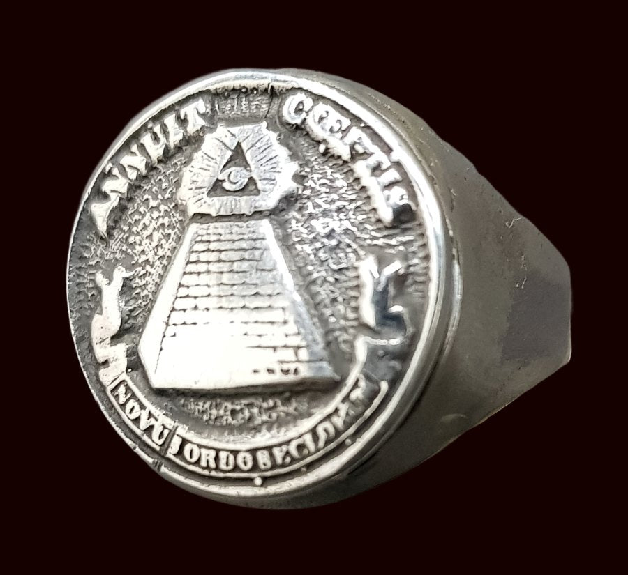 Masonic Ring with Eye in Silver 14.5 Gr 1.8 Cm Art 1069 - Bricks Masons