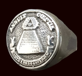 Masonic Ring with Eye in Silver 14.5 Gr 1.8 Cm Art 1069 - Bricks Masons