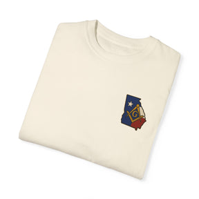 Master Mason Blue Lodge T-Shirt - Garment-Dyed Georgia Mason - Bricks Masons