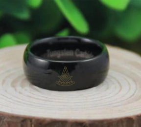 Past Master Blue Lodge California Regulation Ring - Black - Bricks Masons