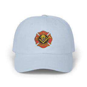 Master Mason Blue Lodge Baseball Cap - Embroidered Firefighter Mason Dad Cap - Bricks Masons
