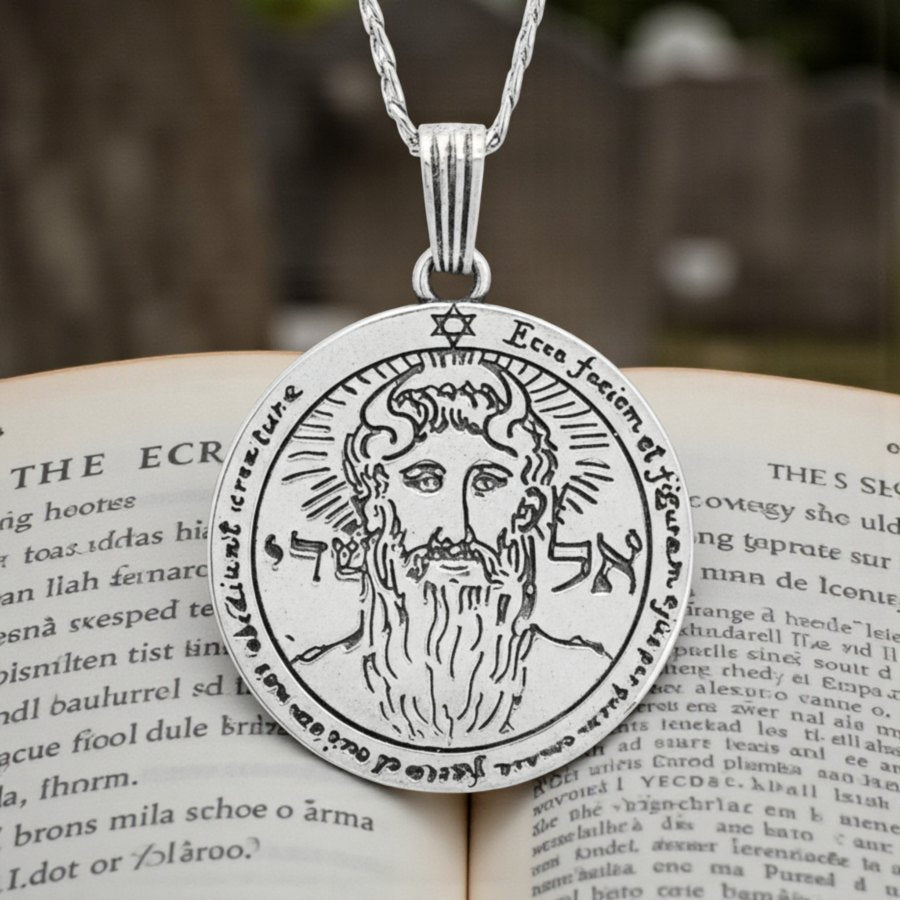 Wiccan Pendant First and Second Pentacle Consecrated to the Sun In Silver 4.5 Cm 17.5 Gr Art 1166 - Bricks Masons