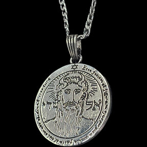 Wiccan Pendant First and Second Pentacle Consecrated to the Sun In Silver 4.5 Cm 17.5 Gr Art 1166 - Bricks Masons