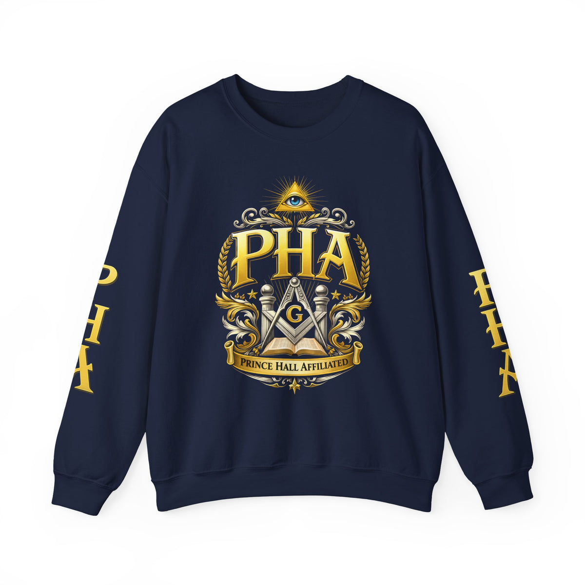 Master Mason Blue Lodge Sweatshirt - Prince Hall Affiliated Square & Compass G & Eye