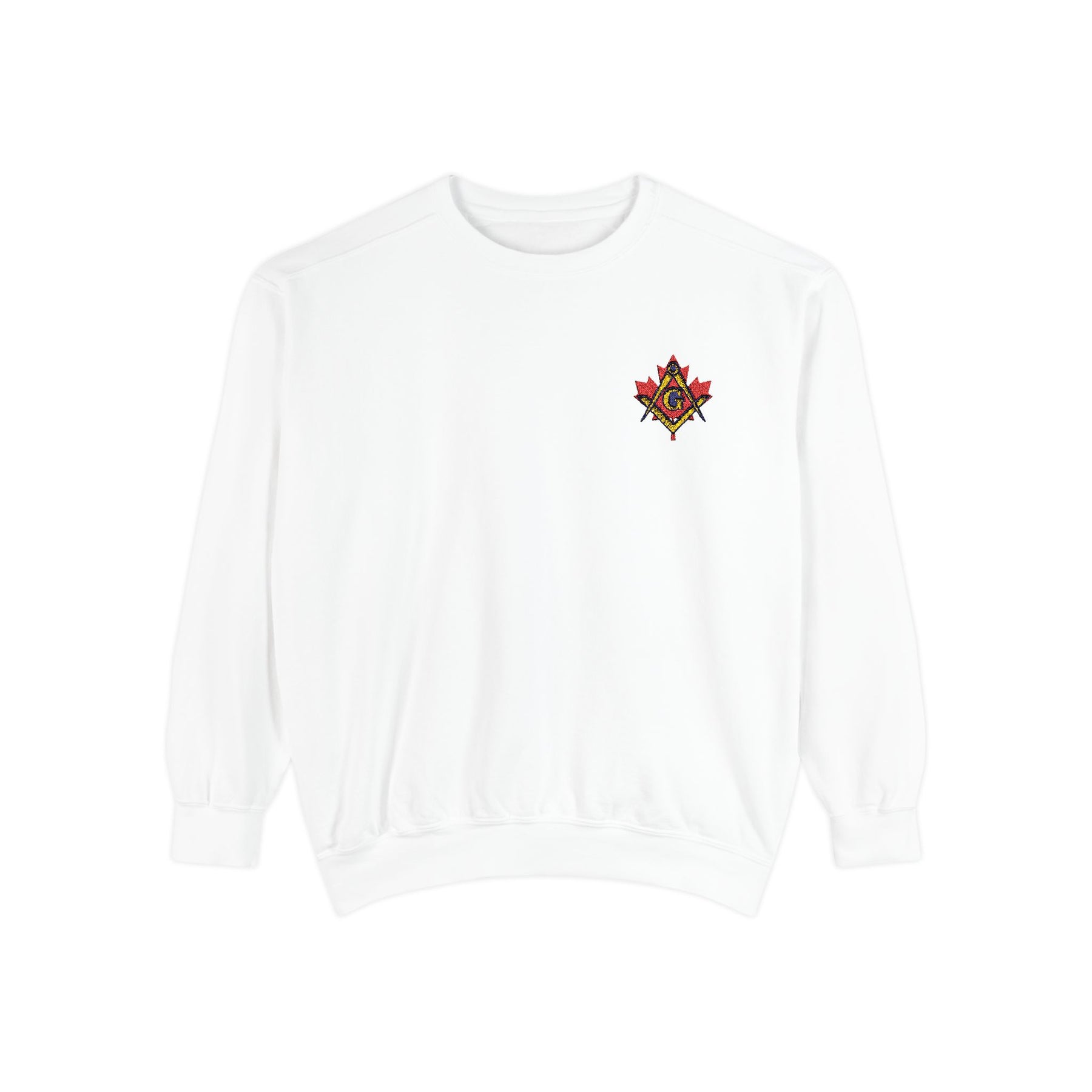 Master Mason Blue Lodge Canada Jurisdiction Sweatshirt - Maple Leaf & Golden S&C - Bricks Masons