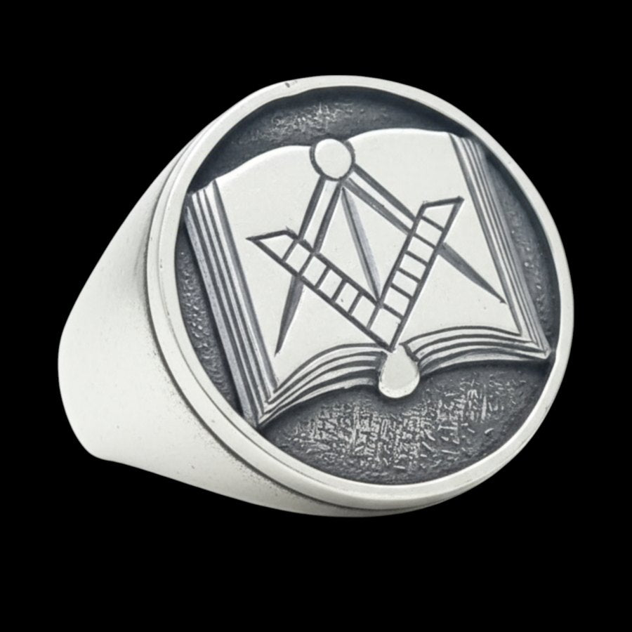 Masonic Ring, Apprentice Degree, Silver, Freemasonry Art. 1171 - Bricks Masons