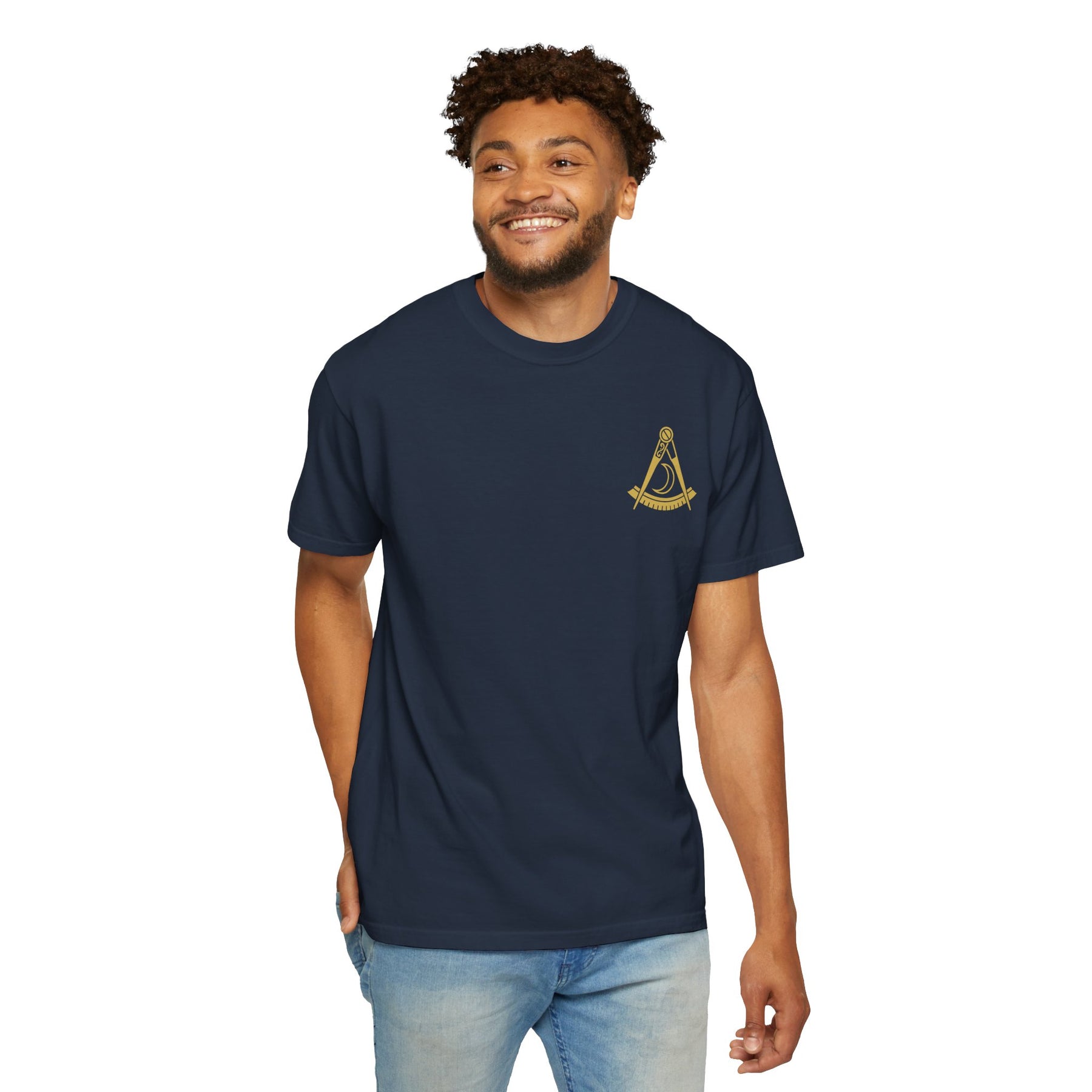 District Deputy Grand Master Blue Lodge T-Shirt - Garment-Dyed Tee - Bricks Masons