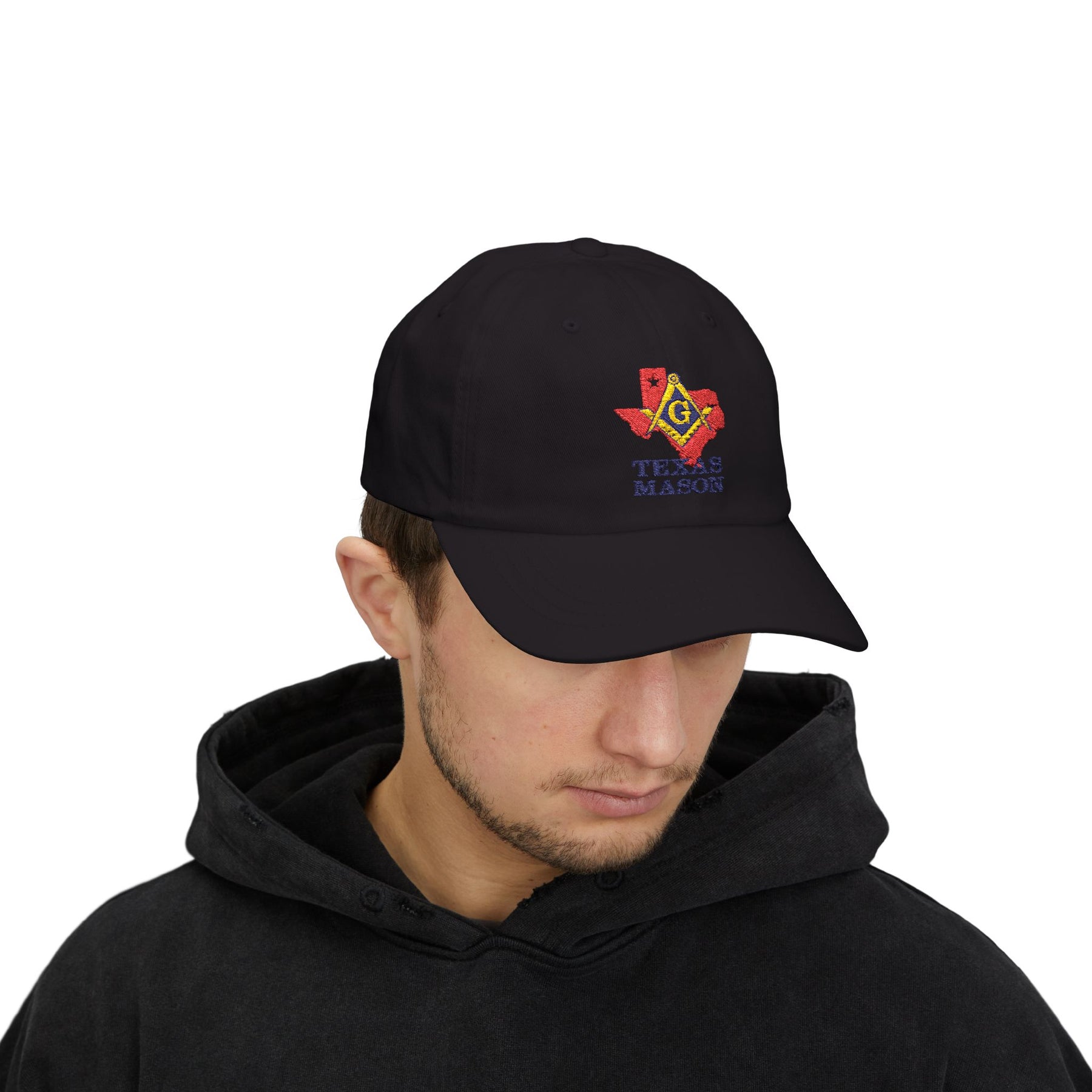 Master Mason Blue Lodge Baseball Cap - Embroidered Texas Mason Dad Cap - Bricks Masons