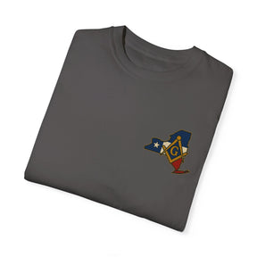 Master Mason Blue Lodge T-Shirt - Garment-Dyed New York Mason - Bricks Masons