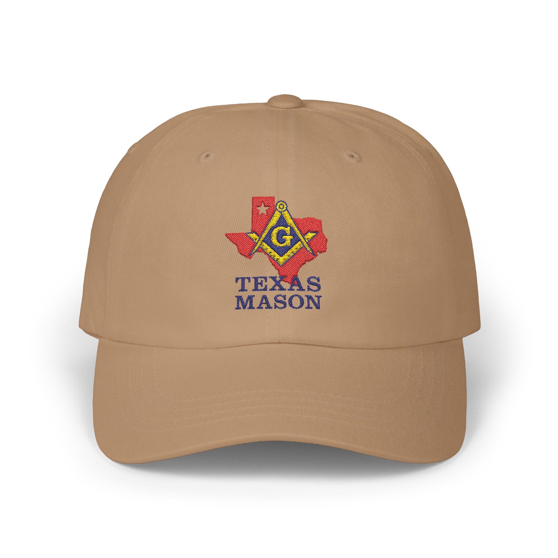 Master Mason Blue Lodge Baseball Cap - Embroidered Texas Mason Dad Cap - Bricks Masons