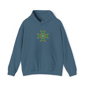 Order of Saint Lazarus Hoodie - Soft Cotton Poly Blend Front Stitch - Bricks Masons