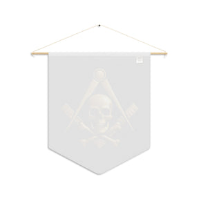 Widows Sons Pennant - Square & Compass with Skull Emblem - Bricks Masons