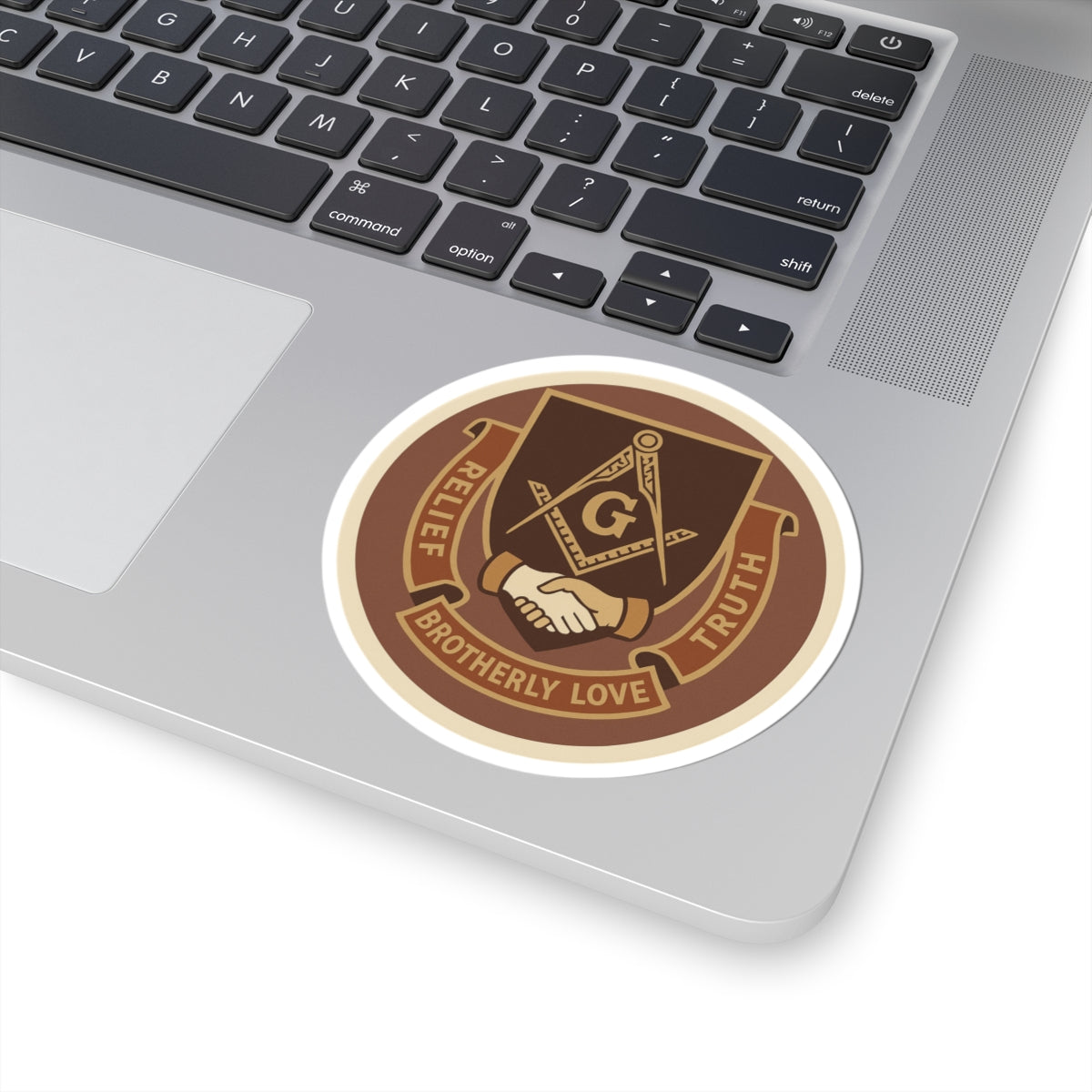 Master Mason Blue Lodge Sticker Decal - Kiss-Cut Brotherly Love - Bricks Masons