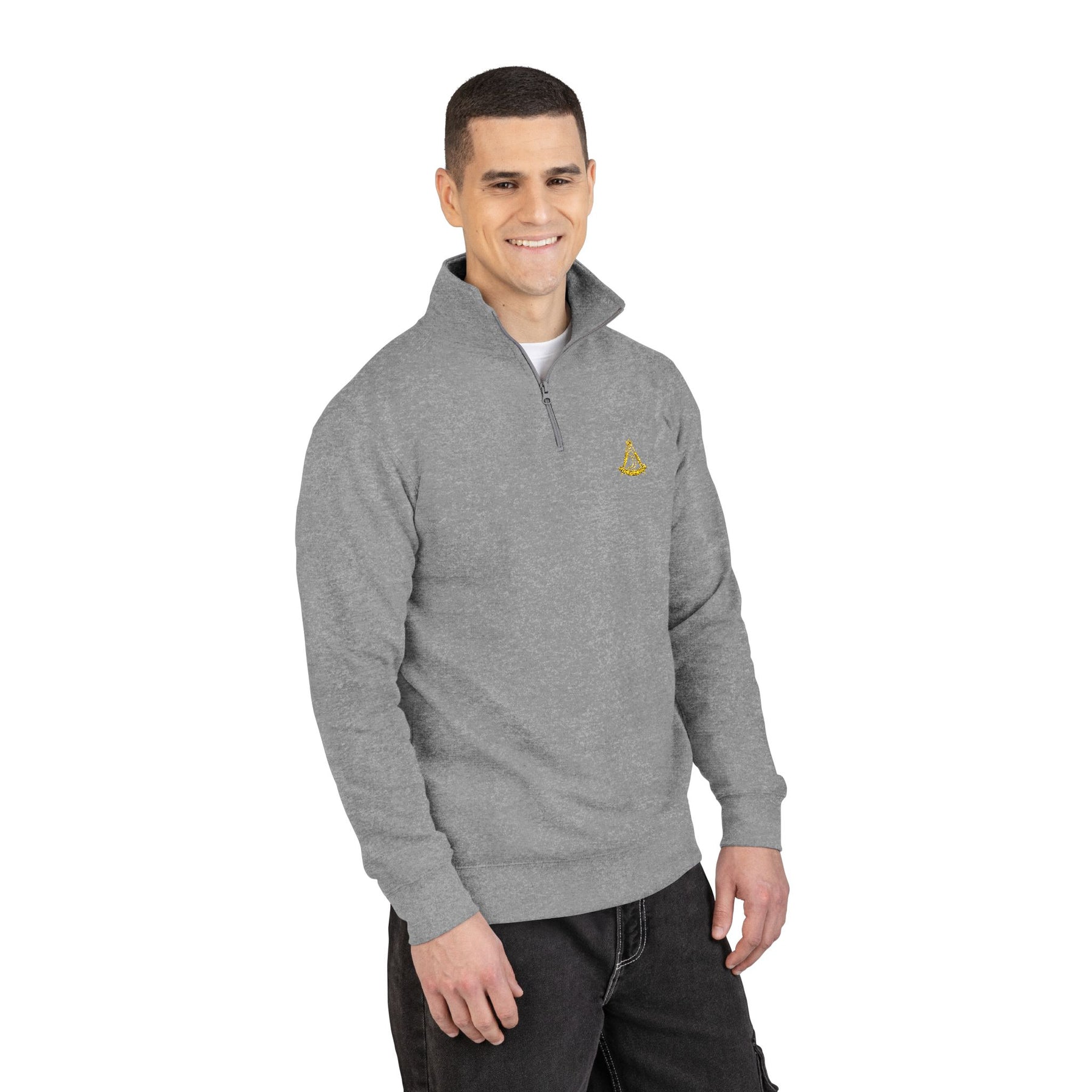 District Deputy Grand Master Blue Lodge Sweatshirt - Square Compass & Moon Embroidery - Bricks Masons