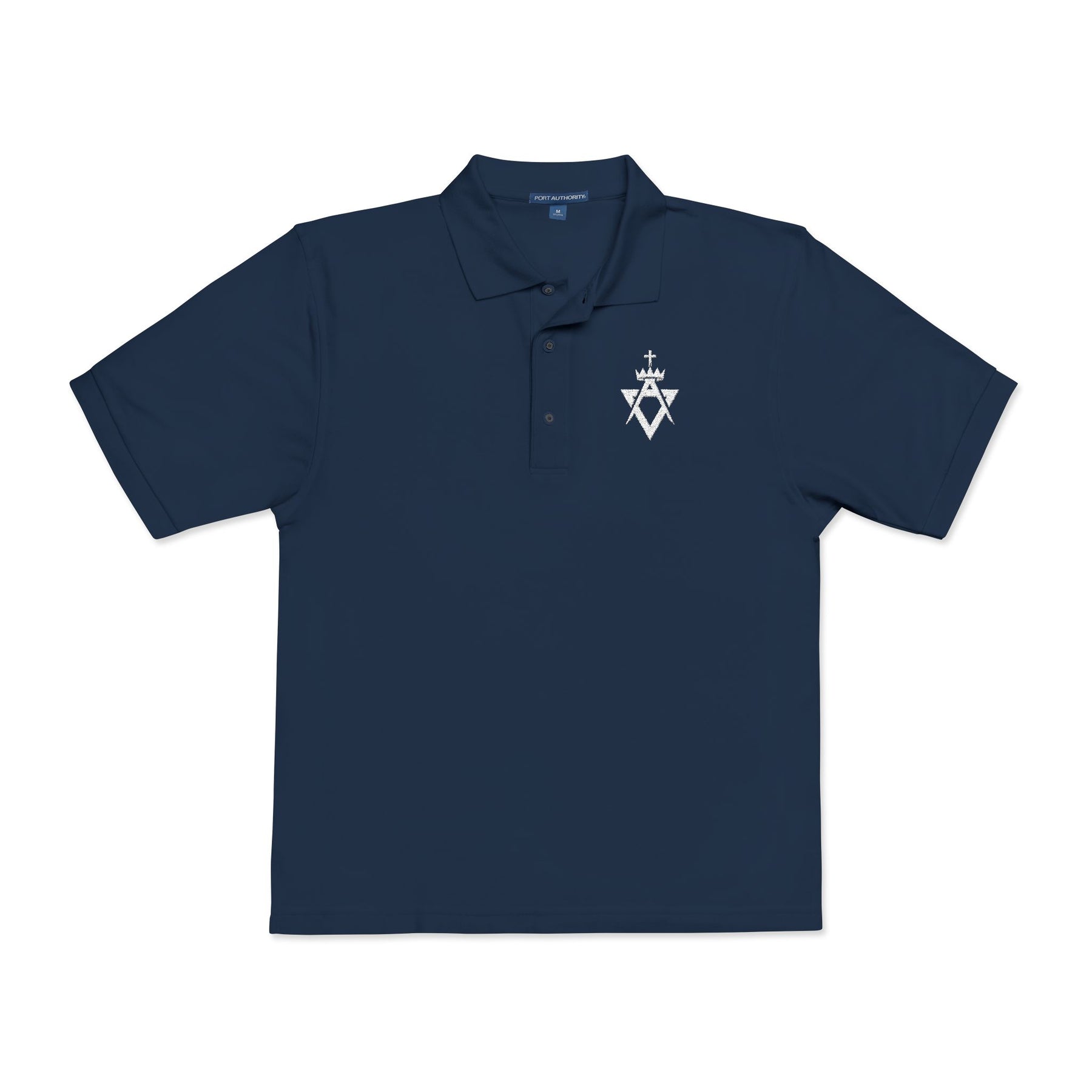 Allied Masonic Degrees Polo Shirt - Embroidered White AMD Emblem Various Colors - Bricks Masons