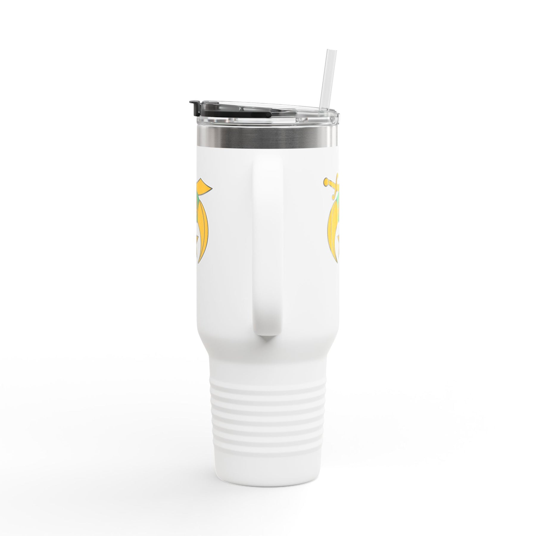 Daughters of Sphinx Ringneck Tumbler - White Stainless Steel & Insulated 40oz - Bricks Masons