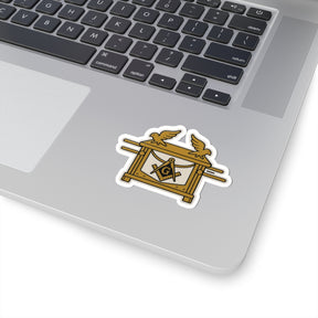 Master Mason Blue Lodge Sticker Decal - Kiss-Cut Ark of the Covenant - Bricks Masons