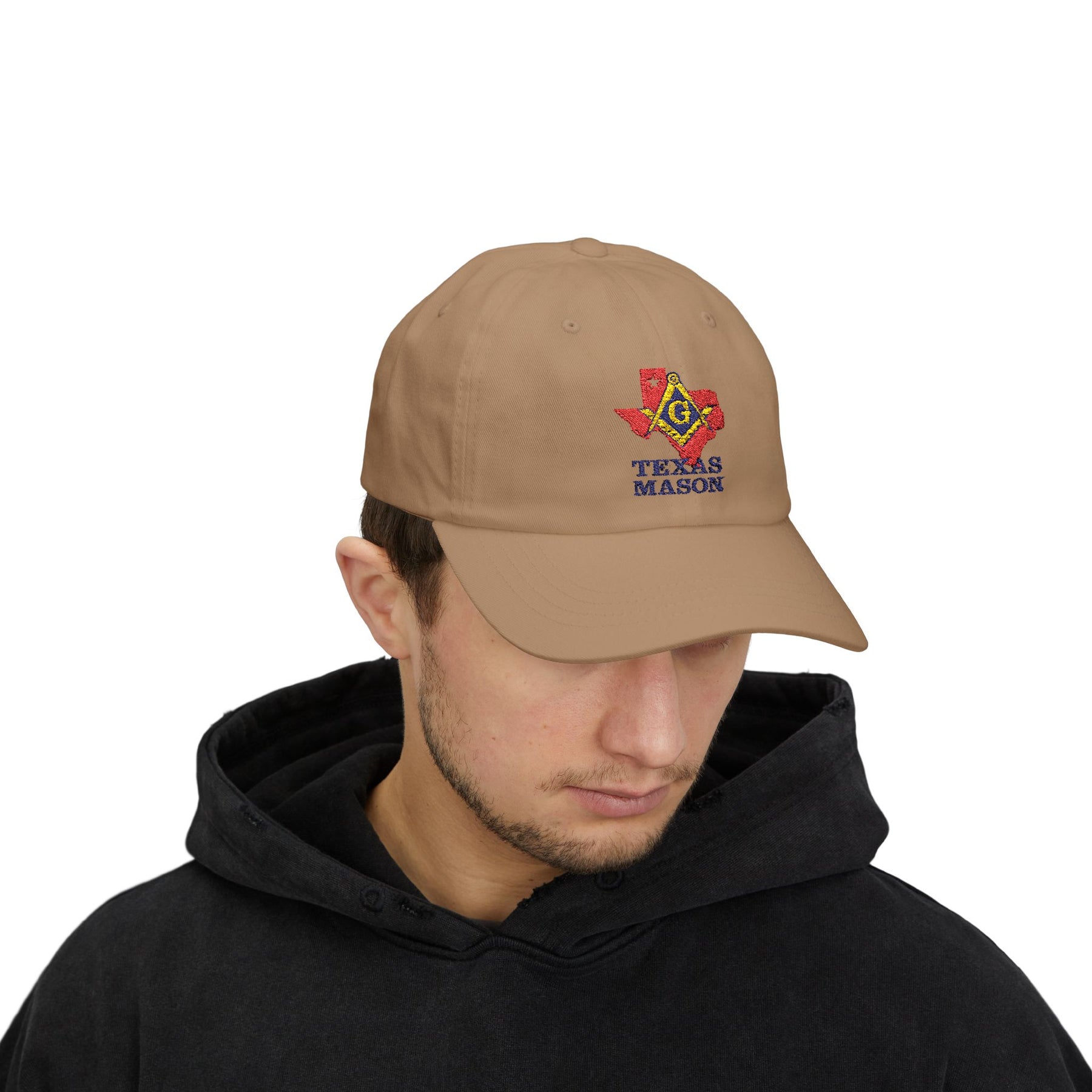 Master Mason Blue Lodge Baseball Cap - Embroidered Texas Mason Dad Cap - Bricks Masons