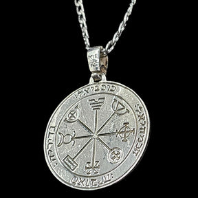 Solomon Pendant Third and Fourth Pentacle consecrated to Mercury 3 cm 9 Gr in silver 44 Seals of Solomon Art 1487 - Bricks Masons