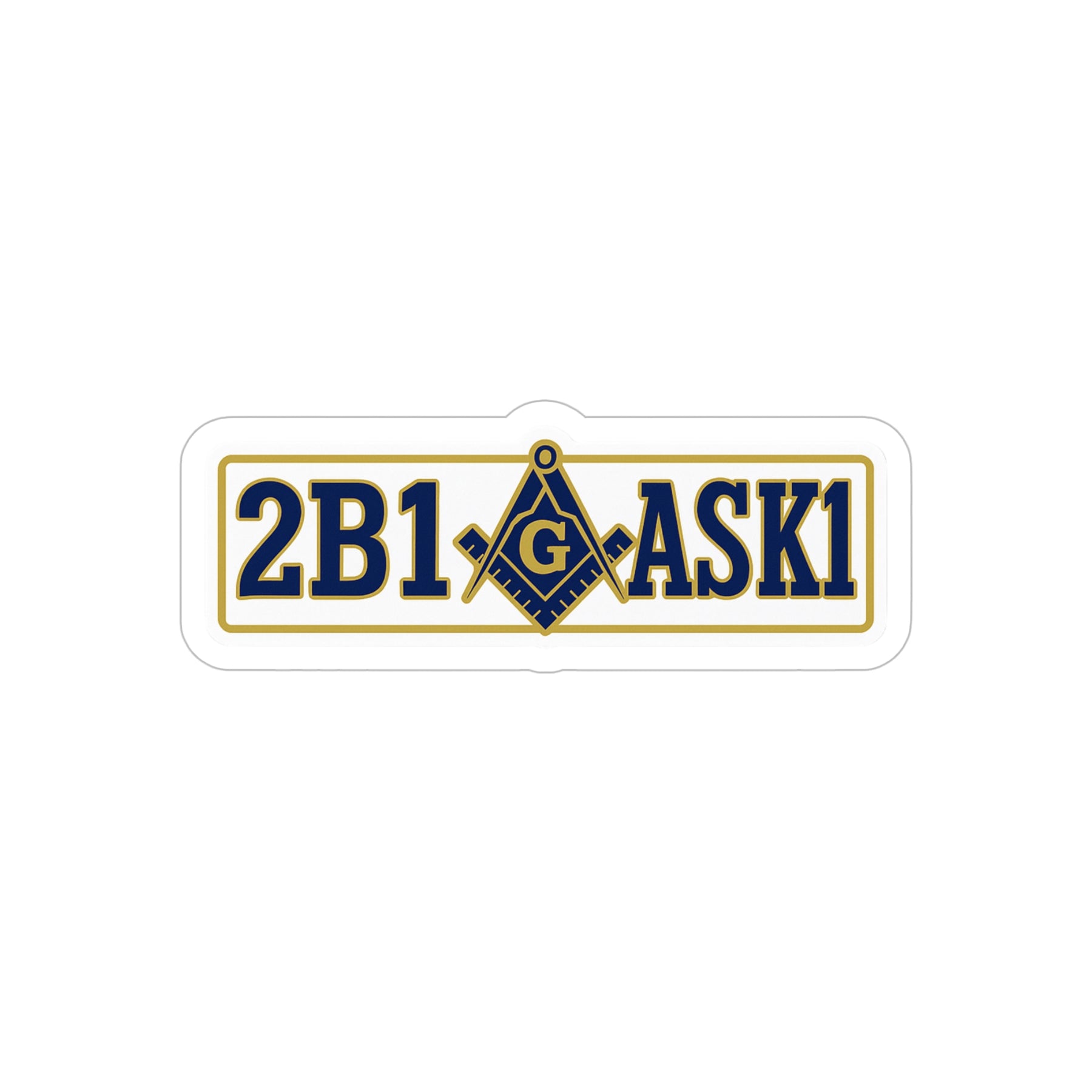 Master Mason Blue Lodge Sticker Decal - Water Resistant Vinyl 2B1 ASK1 - Bricks Masons