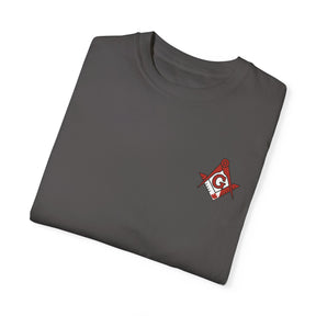 Master Mason Blue Lodge Canada Jurisdiction T-Shirt - Garment-Dyed Tee Various Colors - Bricks Masons