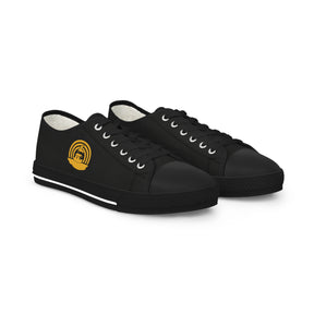 Royal Ark Mariner Sneaker - Low Top Sneaker Black & White Golden Emblem - Bricks Masons