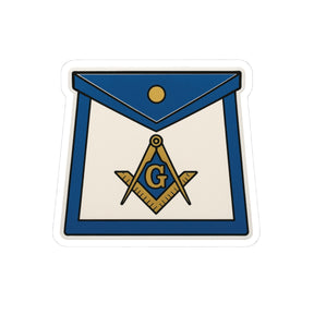 Master Mason Blue Lodge Sticker Decal - Kiss-Cut Masonic Apron - Bricks Masons