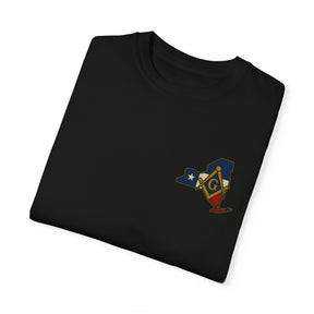 Master Mason Blue Lodge T-Shirt - Garment-Dyed New York Mason - Bricks Masons