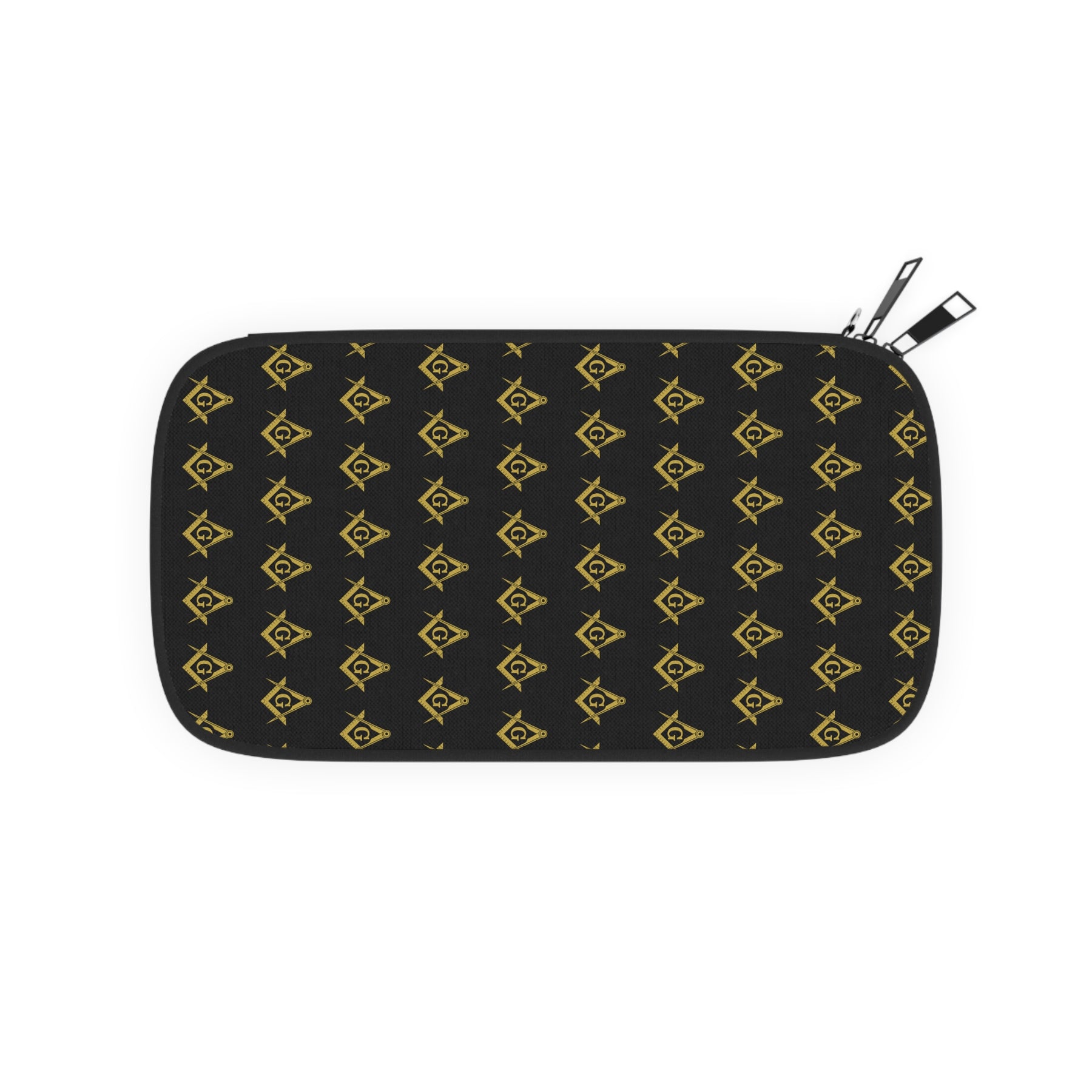 Master Mason Blue Lodge Passport Wallet - Gold Square & Compass Pattern - Bricks Masons