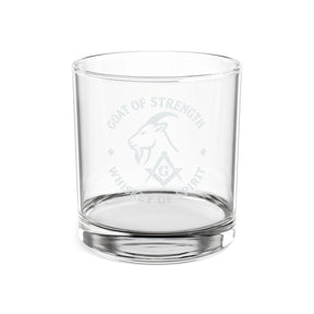Master Mason Blue Lodge Whiskey Glass - S&C G Goat of Strength Whiskey of Spirit