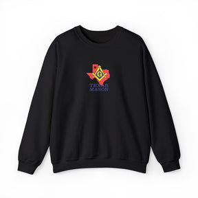 Master Mason Blue Lodge Sweatshirt - Crewneck Embroidered Emblem Texas Mason - Bricks Masons