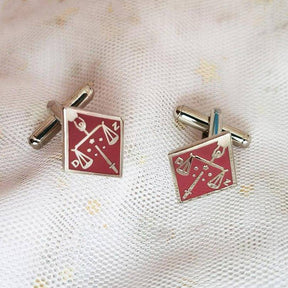 16th Degree Scottish Rite Cufflink - Princes of Jerusalem Rhombus - Bricks Masons